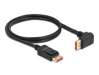 Delock DisplayPort cable male straight to male 90° upwards angled 8K 60 Hz 1 m - 1 m - DisplayPort - DisplayPort - Male - Male - 7680 x 4320 pixels