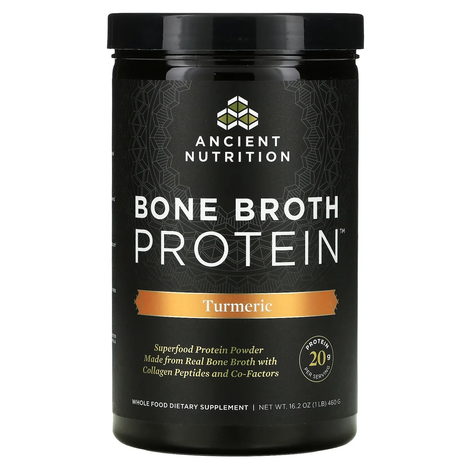 Dr. Axe / Ancient Nutrition, Bone Broth Protein, Vanilla, 2.2 lbs (984 g)