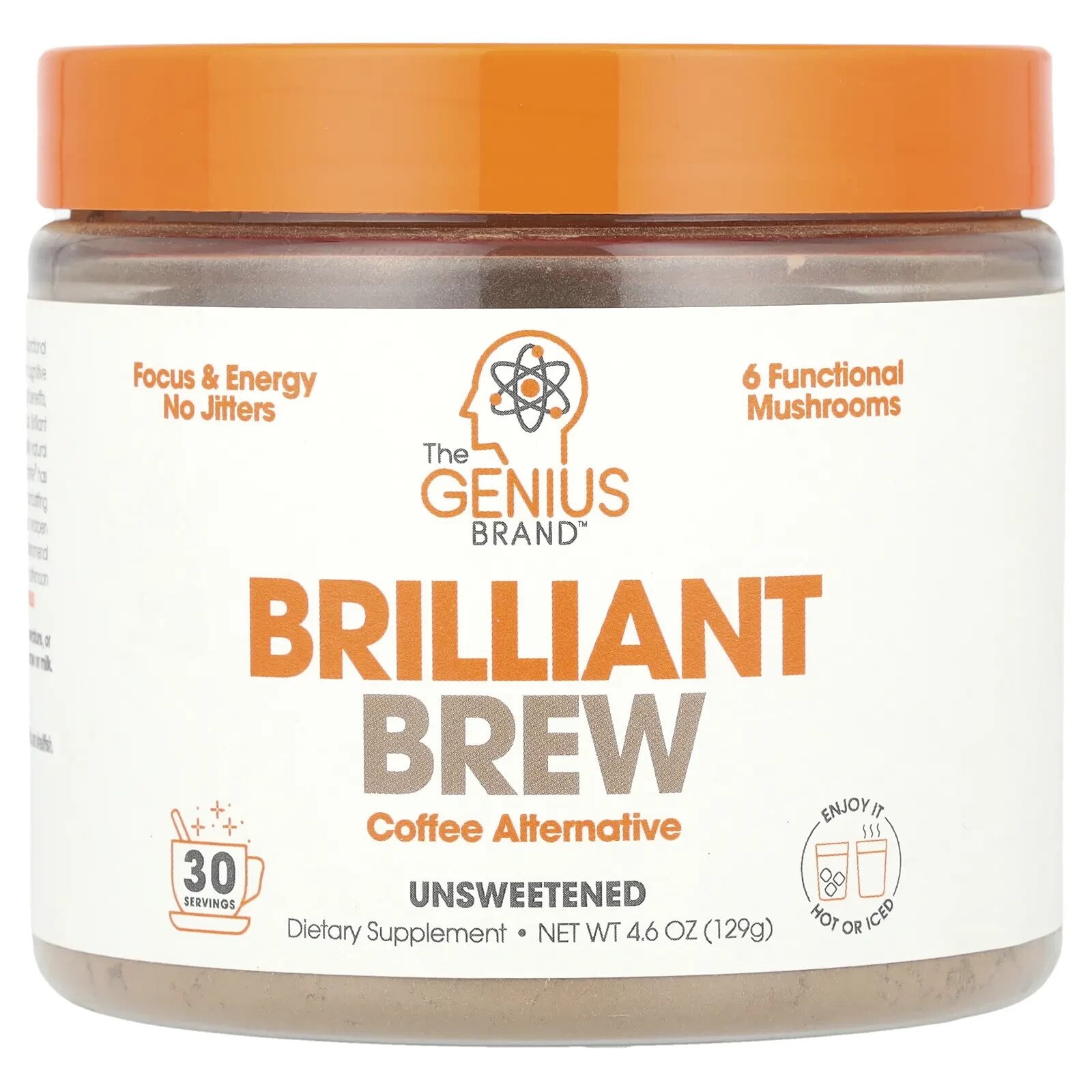 Brilliant Brew, Coffee Alternative, Unsweeted, 4.6 oz (129 g)