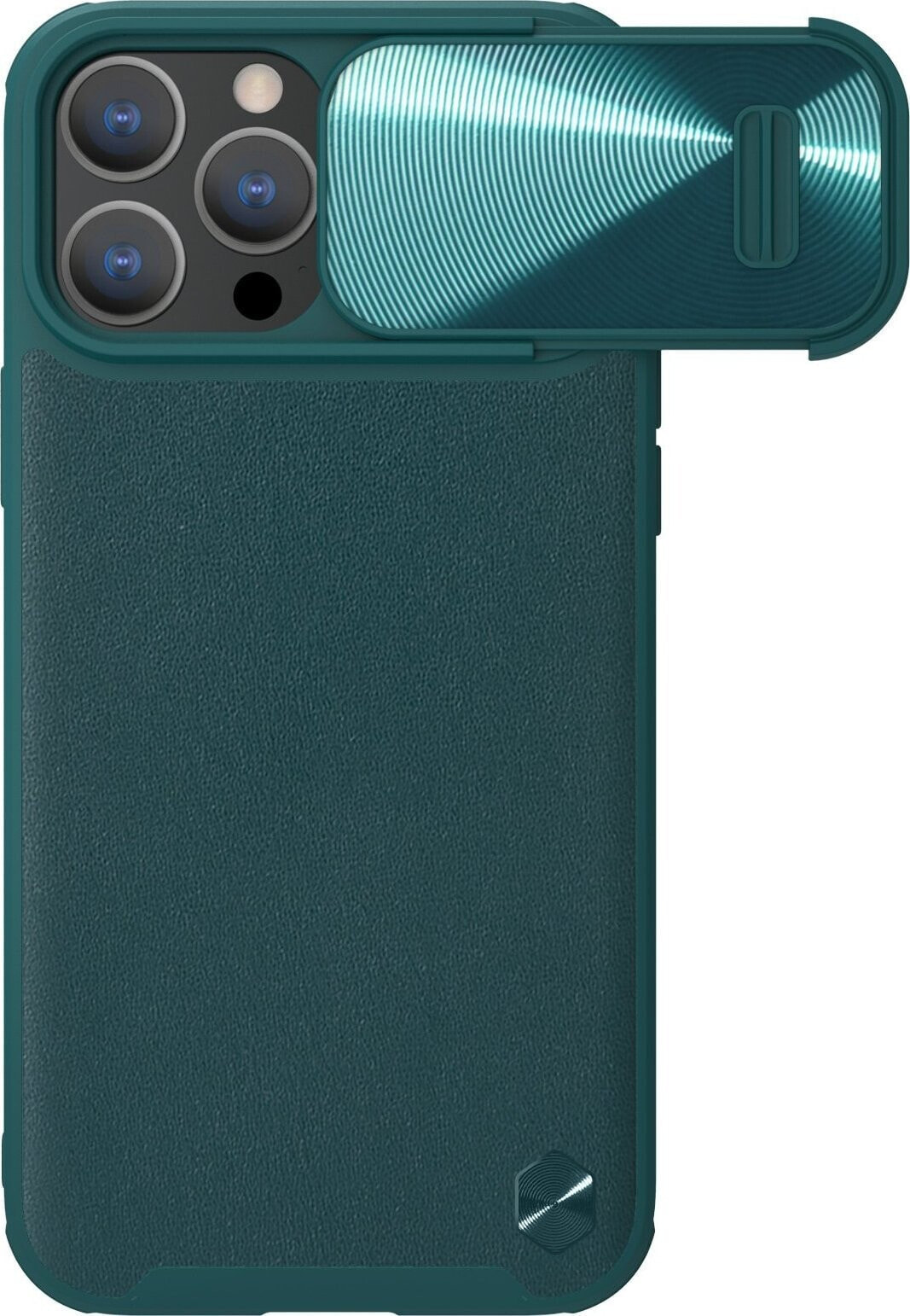 Nillkin Nillkin CamShield Leather S Case etui iPhone 14 Pro Max pokrowiec z osłoną na aparat zielone