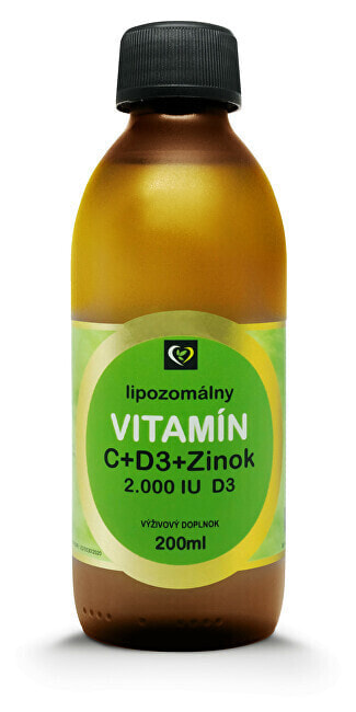 Zdravy Svet Liposomal Vitamin C + D3 + Zink  Липосомальный витамин С c витамином D3 и цинком 200 мл