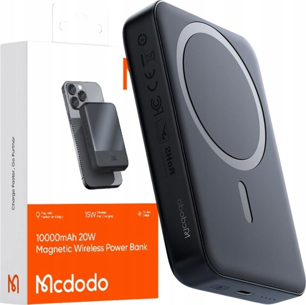 Powerbank Mcdodo Power Bank Magnetyczny Mcdodo MC-4261 10000mAh, 20W (czarny)