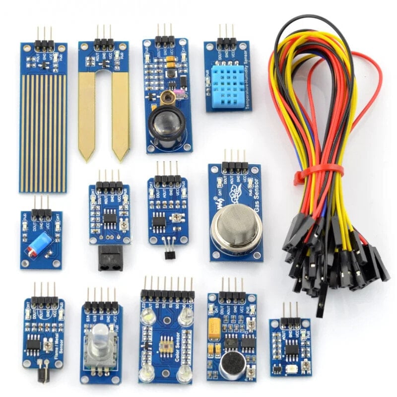 Set of 13 modules with cables for Arduino - Waveshare 9467