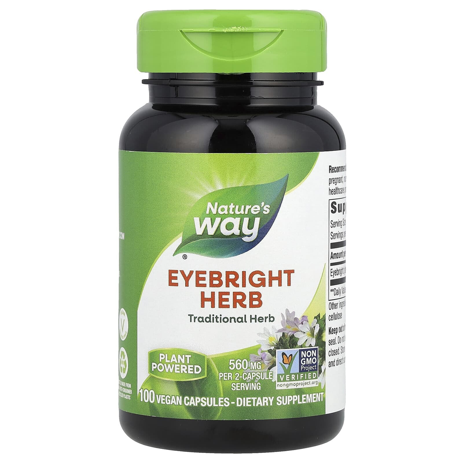 Eyebright Herb, 560 mg, 100 Vegan Capsules (280 mg Per Capsule)