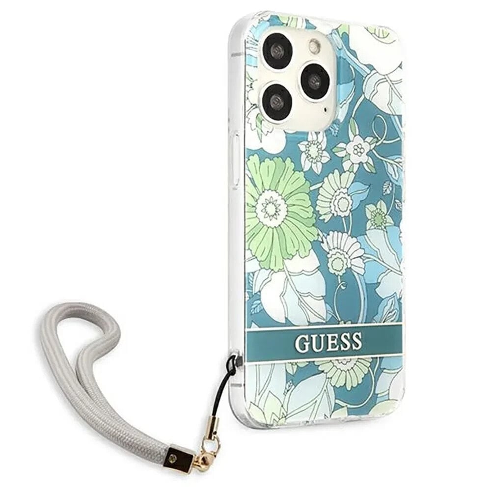 GUESS Guhcp13Xhflsn iPhone 13 Pro Max 6.7 Flower Strap phone case