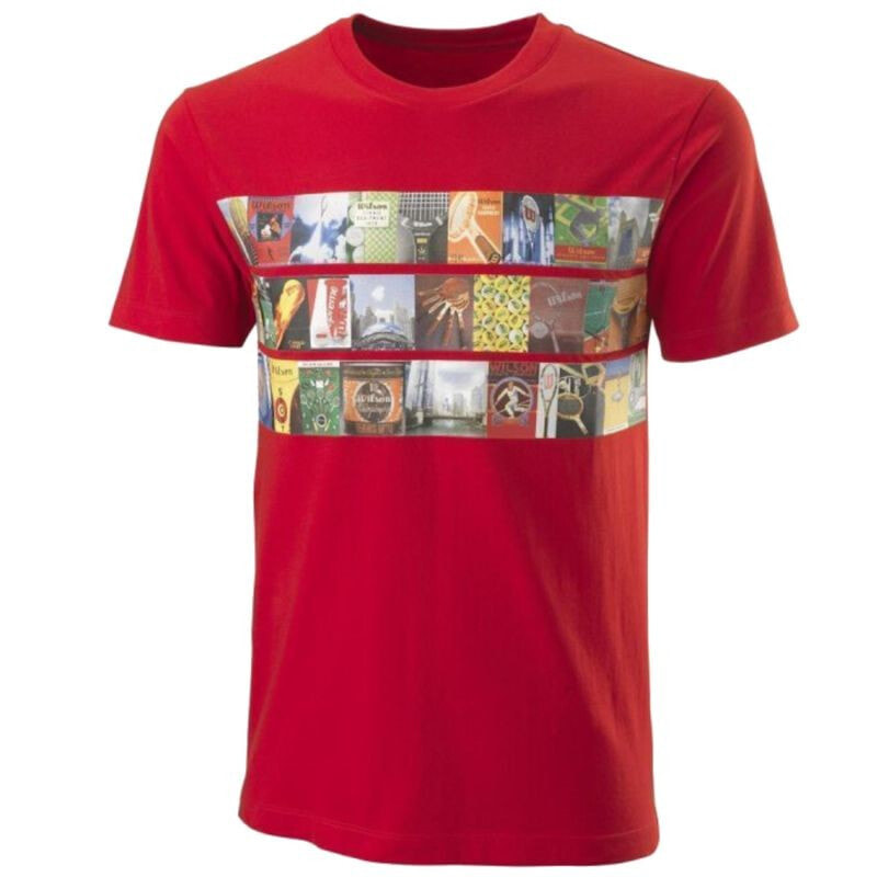Мужская спортивная футболка красная с принтом Wilson Photo CTN Tee M WRA798503
