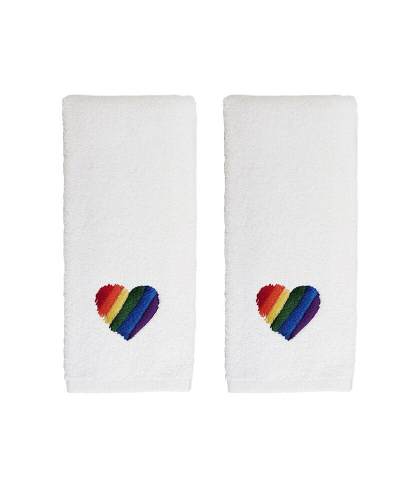 Avanti rainbow Heart 2-Pc. Hand Towel Set, 30