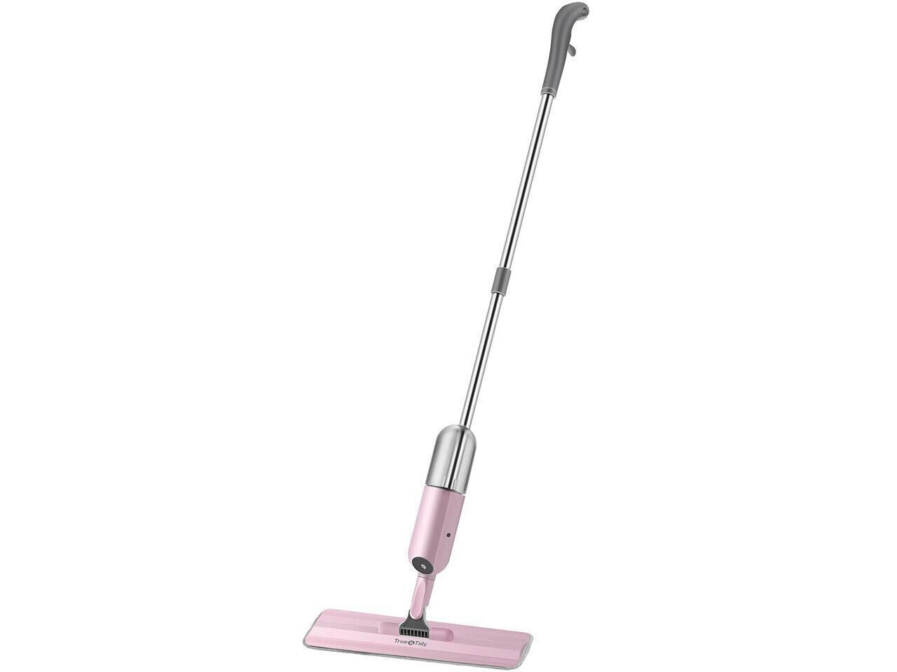 True & Tidy Spray Mop with Refillable Bottle, Pink SPRAY-250