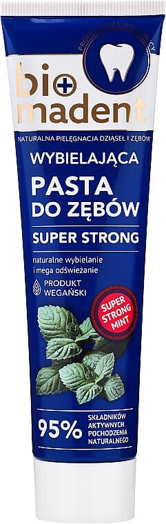 Aufhellende Zahnpasta mit Minzgeschmack - Bio Madent Super Strong