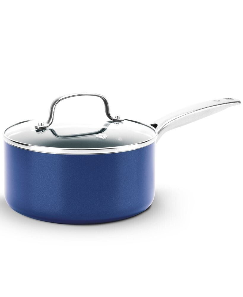 Blue Diamond diamond-Infused Ceramic Nonstick 2-Qt. Saucepan with Lid