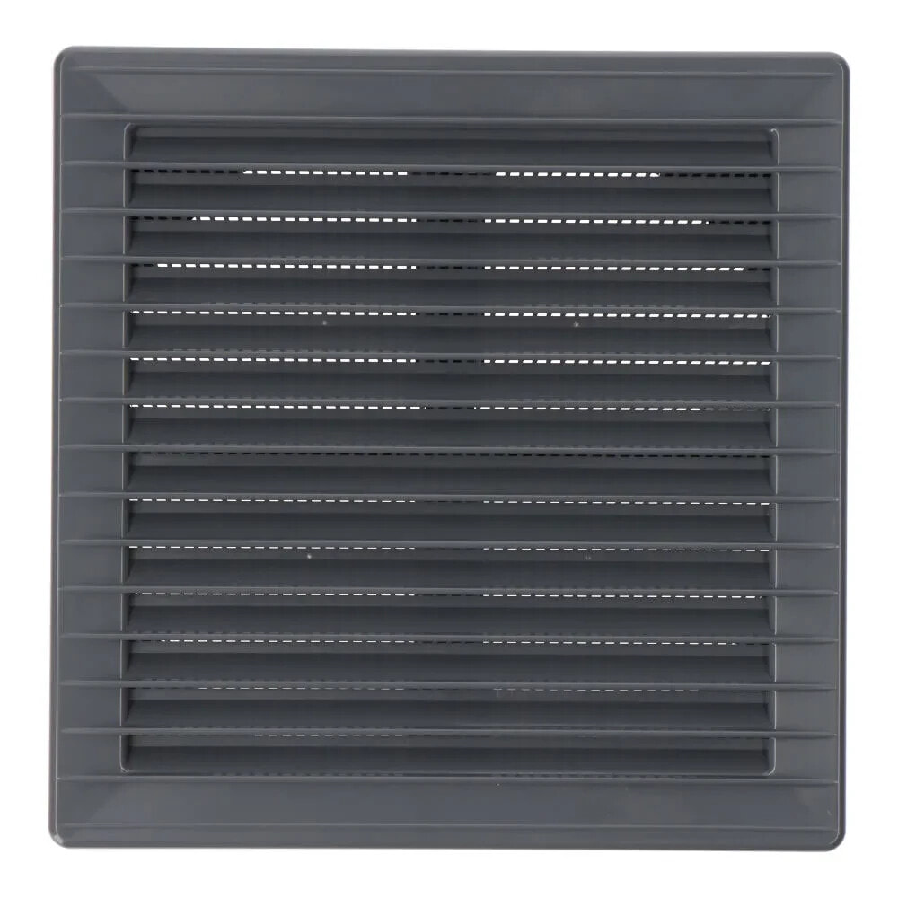 EDM Adjustable recessed square ventilation grille 80-150 mm with mosquito net 170x170x11.5 mm ABS