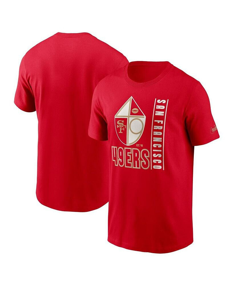 Nike men's Scarlet San Francisco 49ers Lockup Essential T-shirt