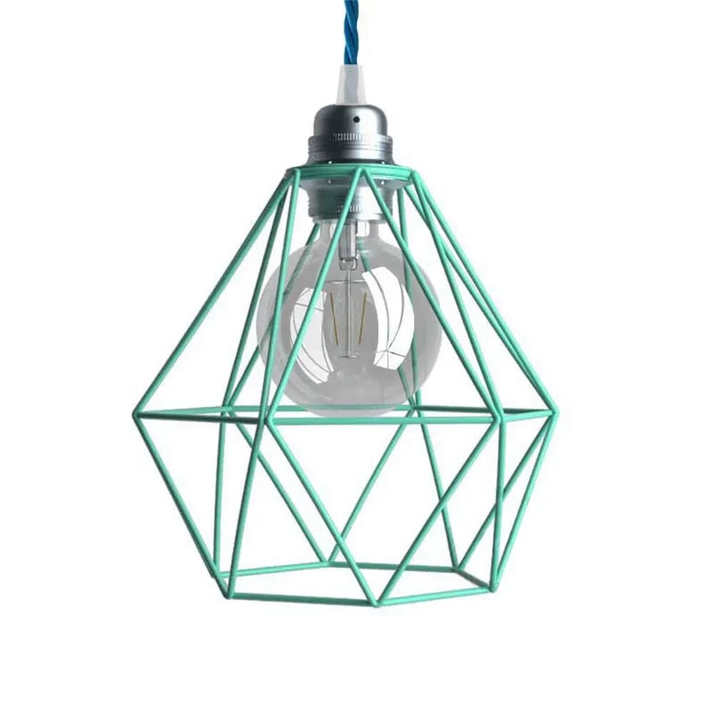 CREATIVE CABLES Diamond Cage Hanging Lamp With Bulb