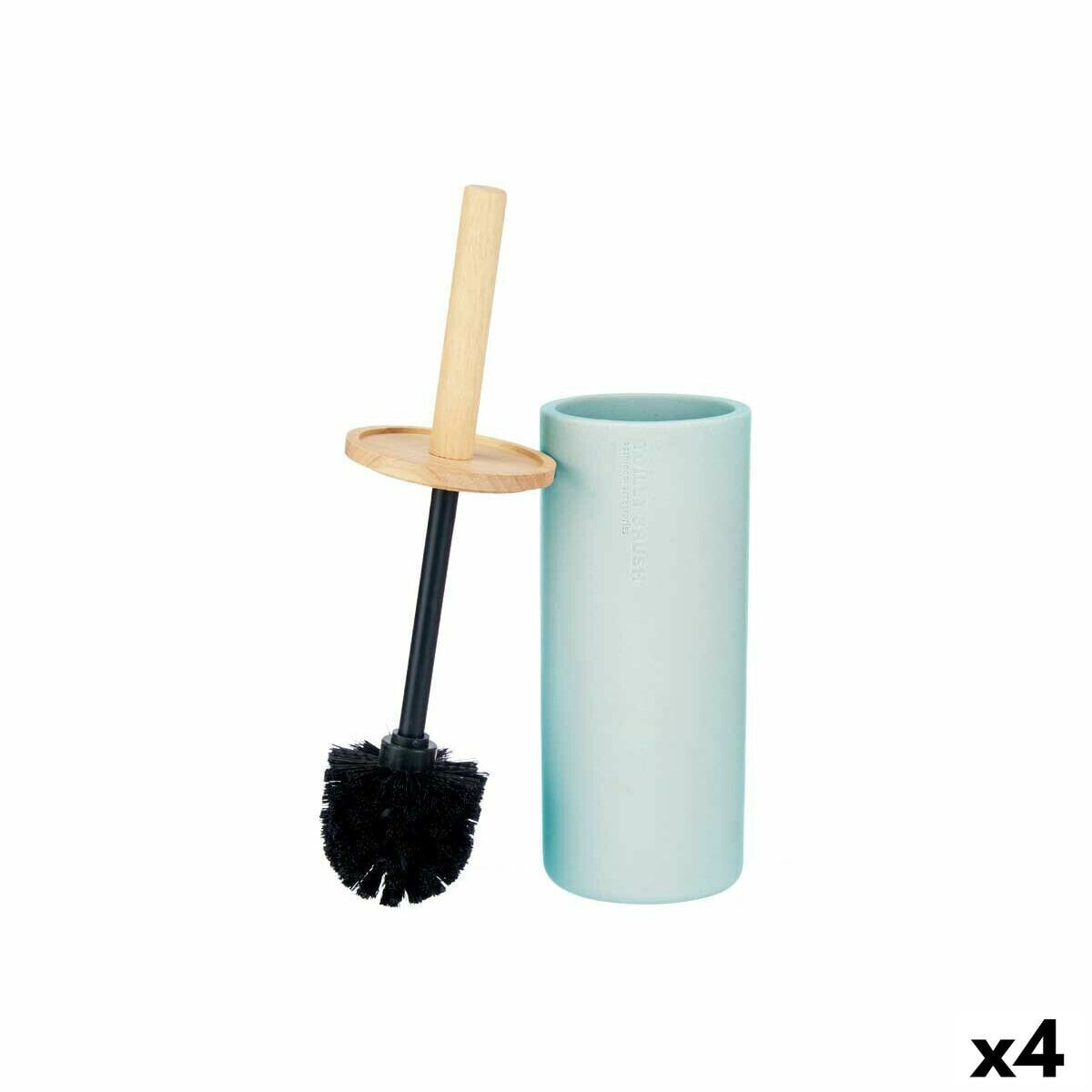 Toilet Brush Blue Wood Resin 10,2 x 38 x 10,2 cm (4 Units)