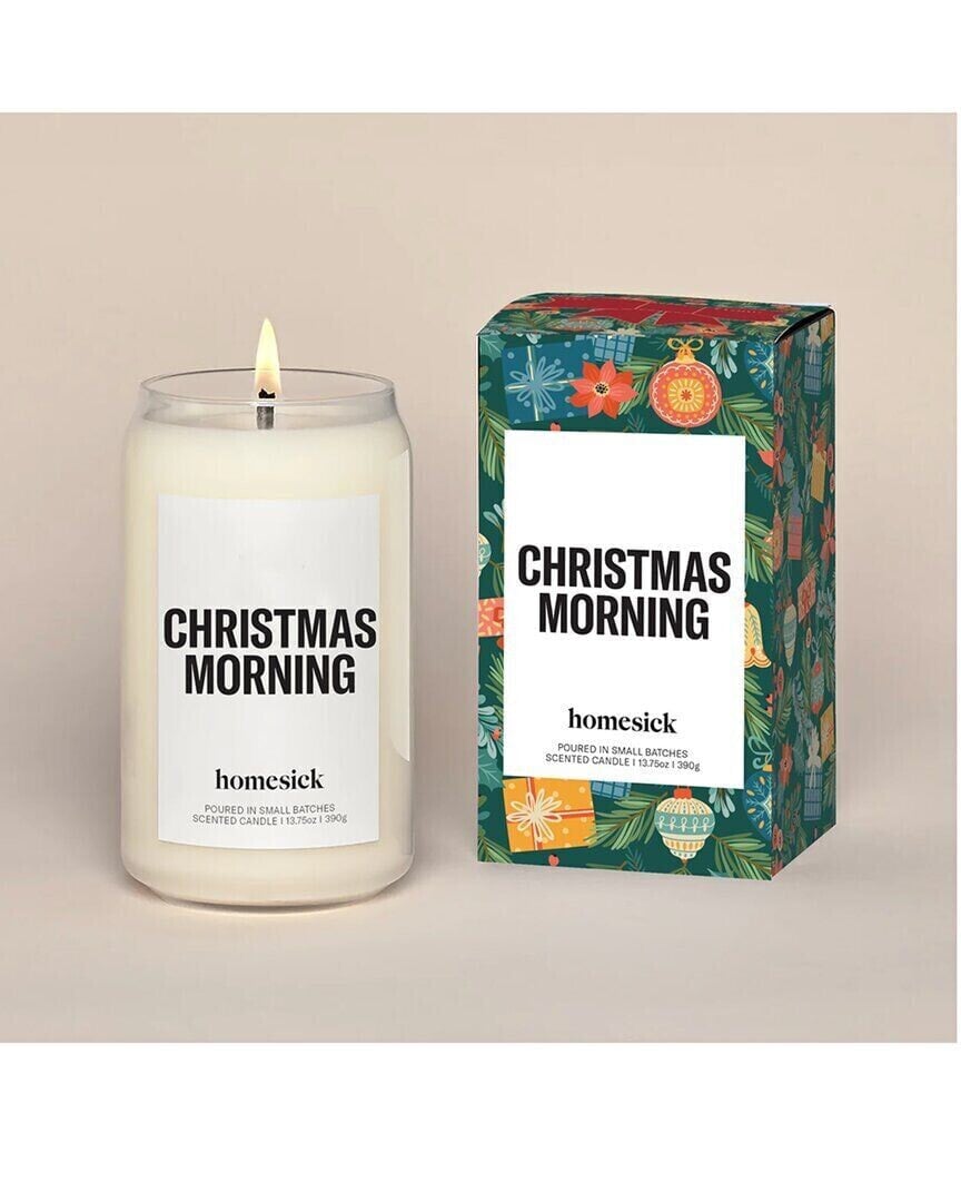 Homesick Christmas Morning Candle White