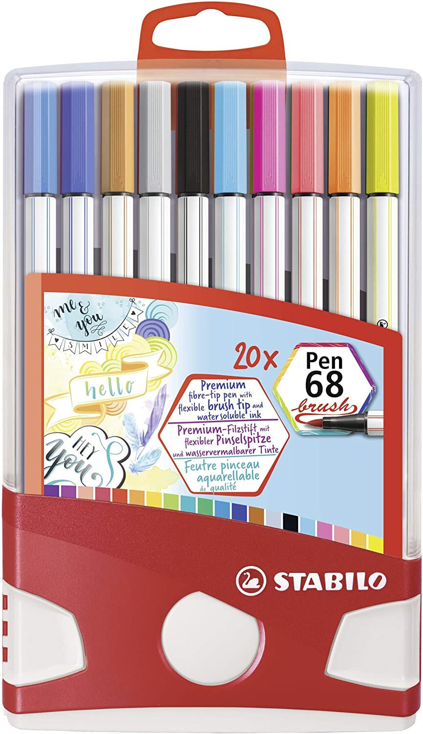 STABILO Pen 68 brush фломастер Разноцветный 20 шт 568/20-0211