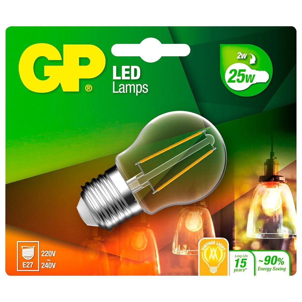 GP BATTERIES Filament Mini Globe E27 2W Light Bulb