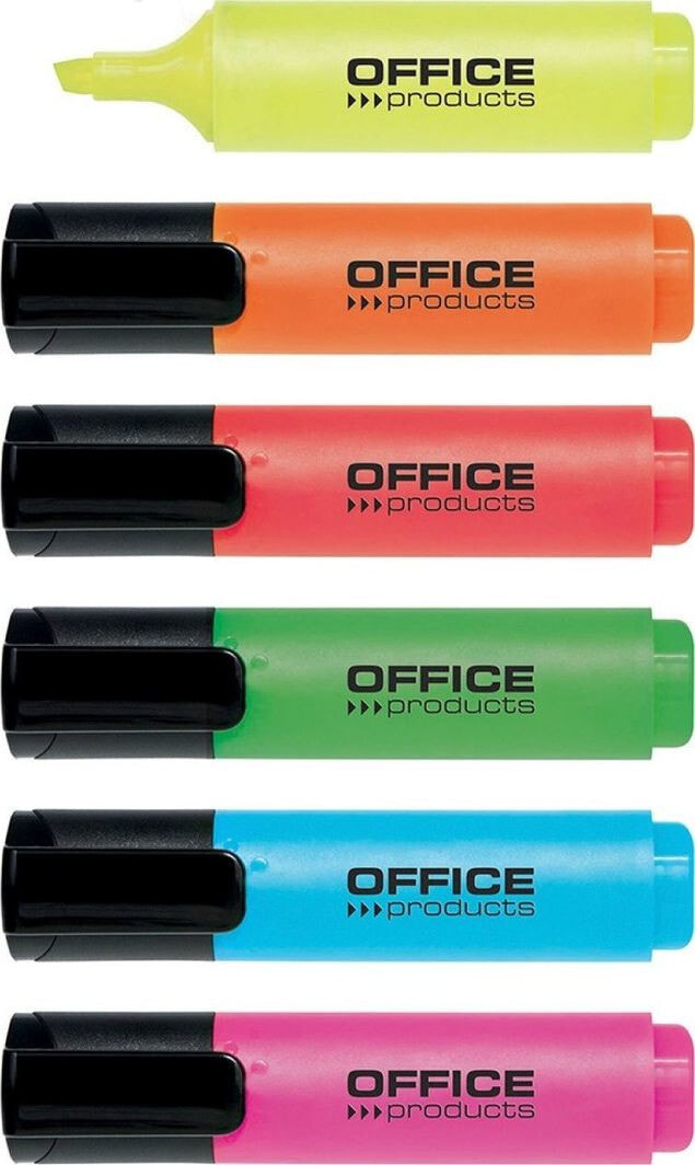 Набор фломастеров для рисования Office Products Zakreślacz 2-5mm (linia), 6szt., mix kolorów