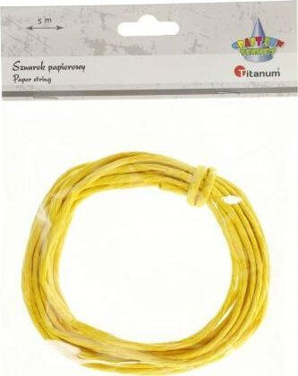 Декоративный элемент или материал для детского творчества Titanum Sznurek papierowy 3.5mmx5m żółty