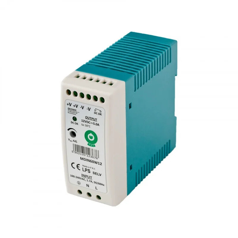 Power supply MDIN60W24 for DIN rail - 24V / 2.5A / 60W