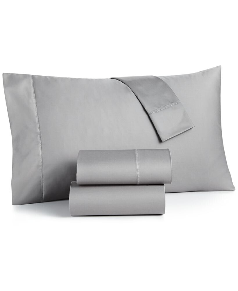 Charter Club solid 550 Thread Count 100% Cotton 4-Pc. Sheet Set, Full, Created for Macy's