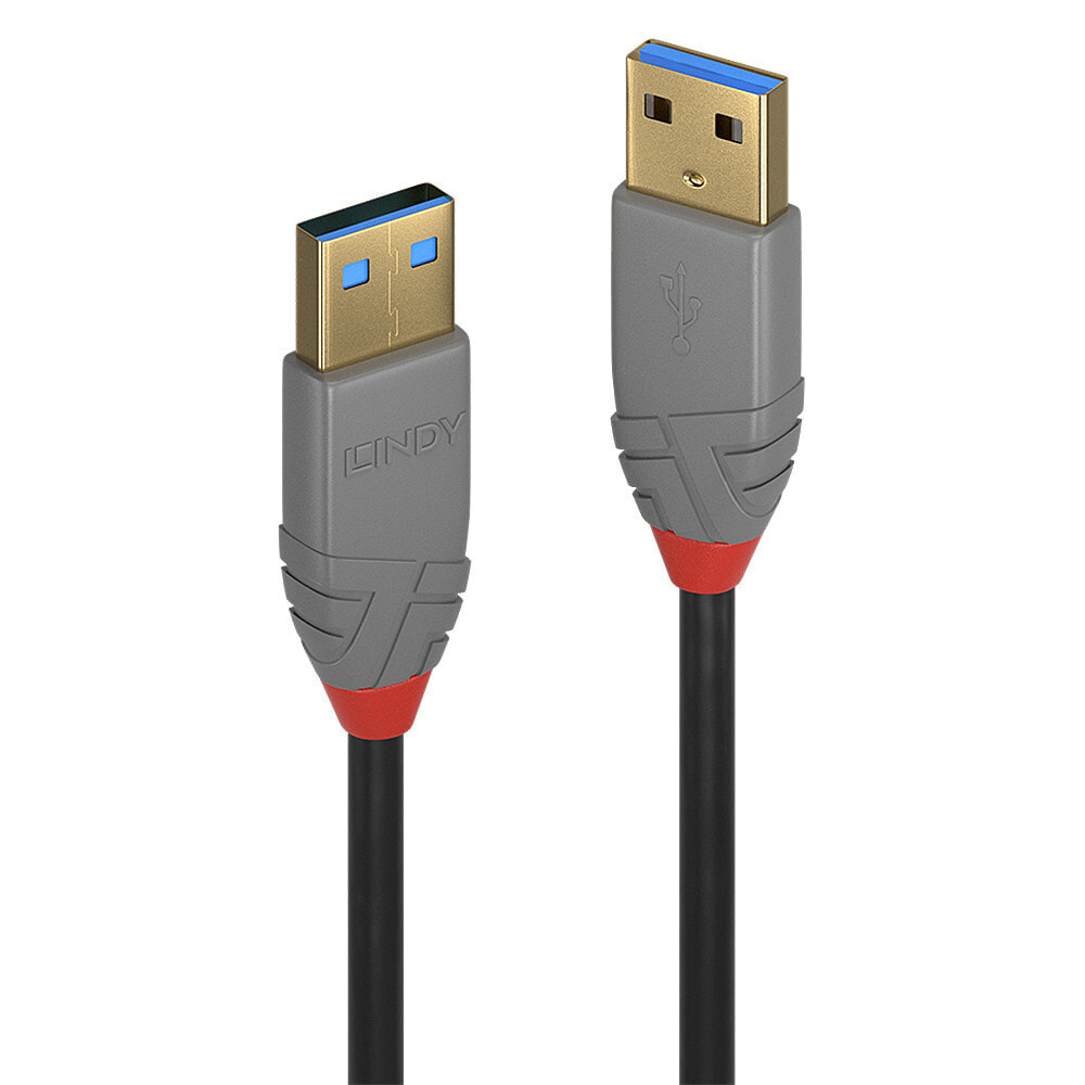 Lindy 36753 USB кабель 3 m 3.2 Gen 1 (3.1 Gen 1) USB A Черный, Серый