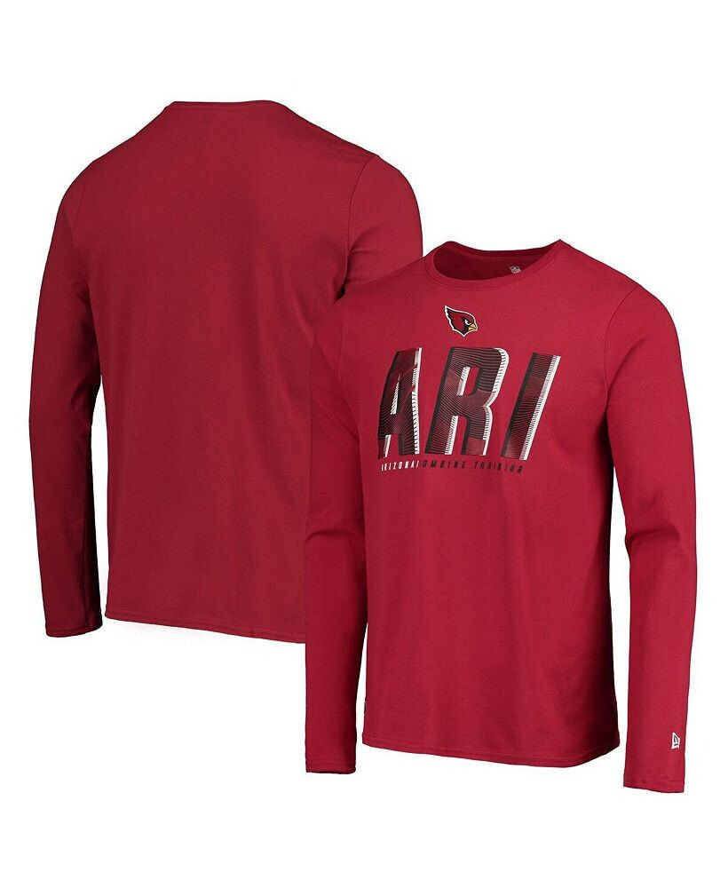 New Era men's Cardinal Arizona Cardinals Combine Authentic Static Abbreviation Long Sleeve T-shirt