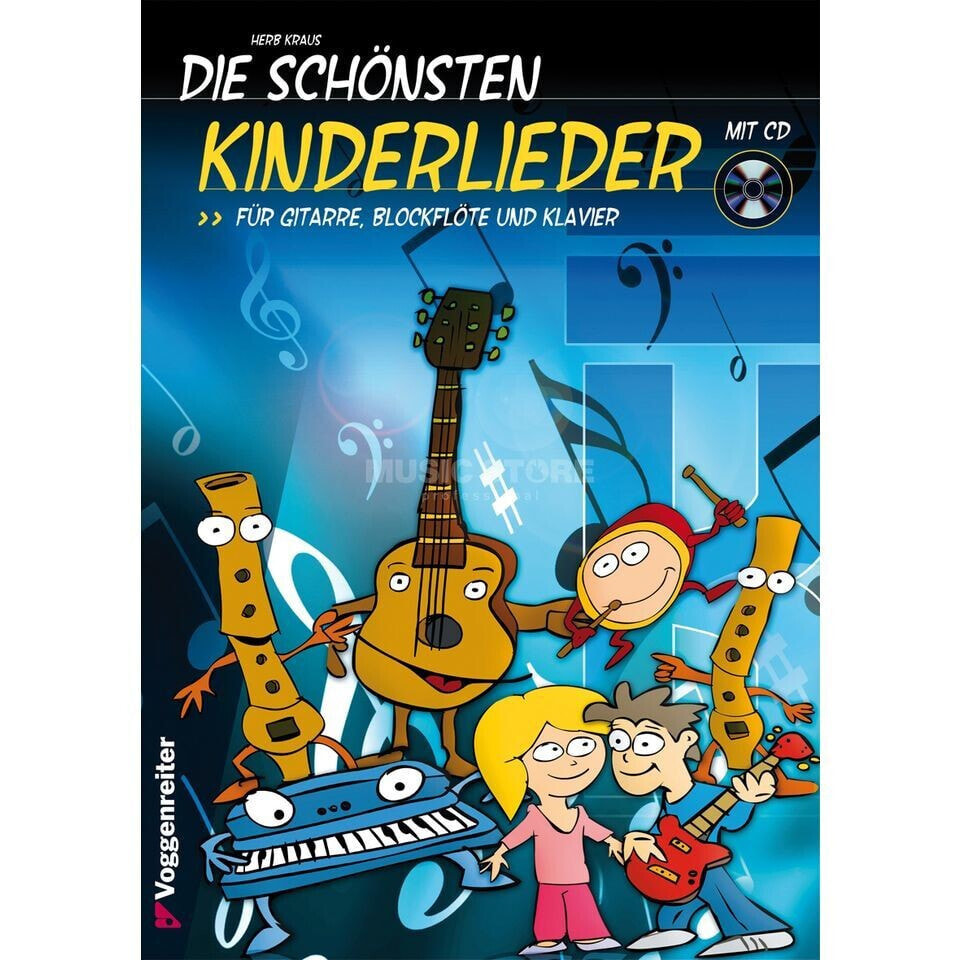 Voggenreiter Die schönsten Kinderlieder H.Kraus,Git.,Blockfl.,Klav./CD