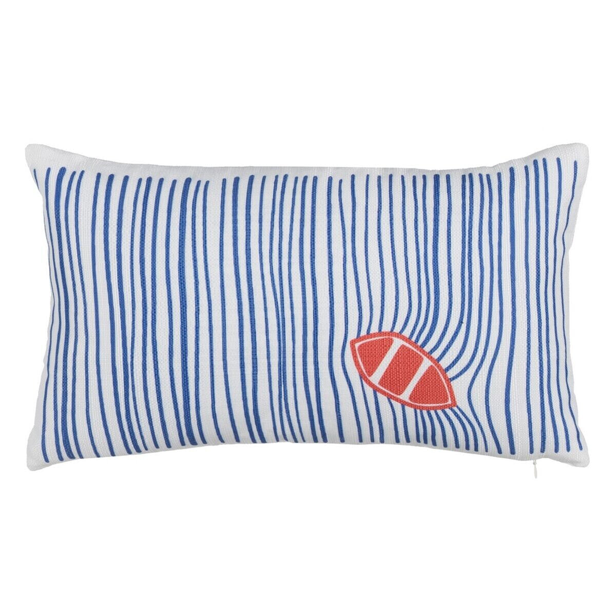 Cushion Polyester Blue White Red 50 x 30 cm