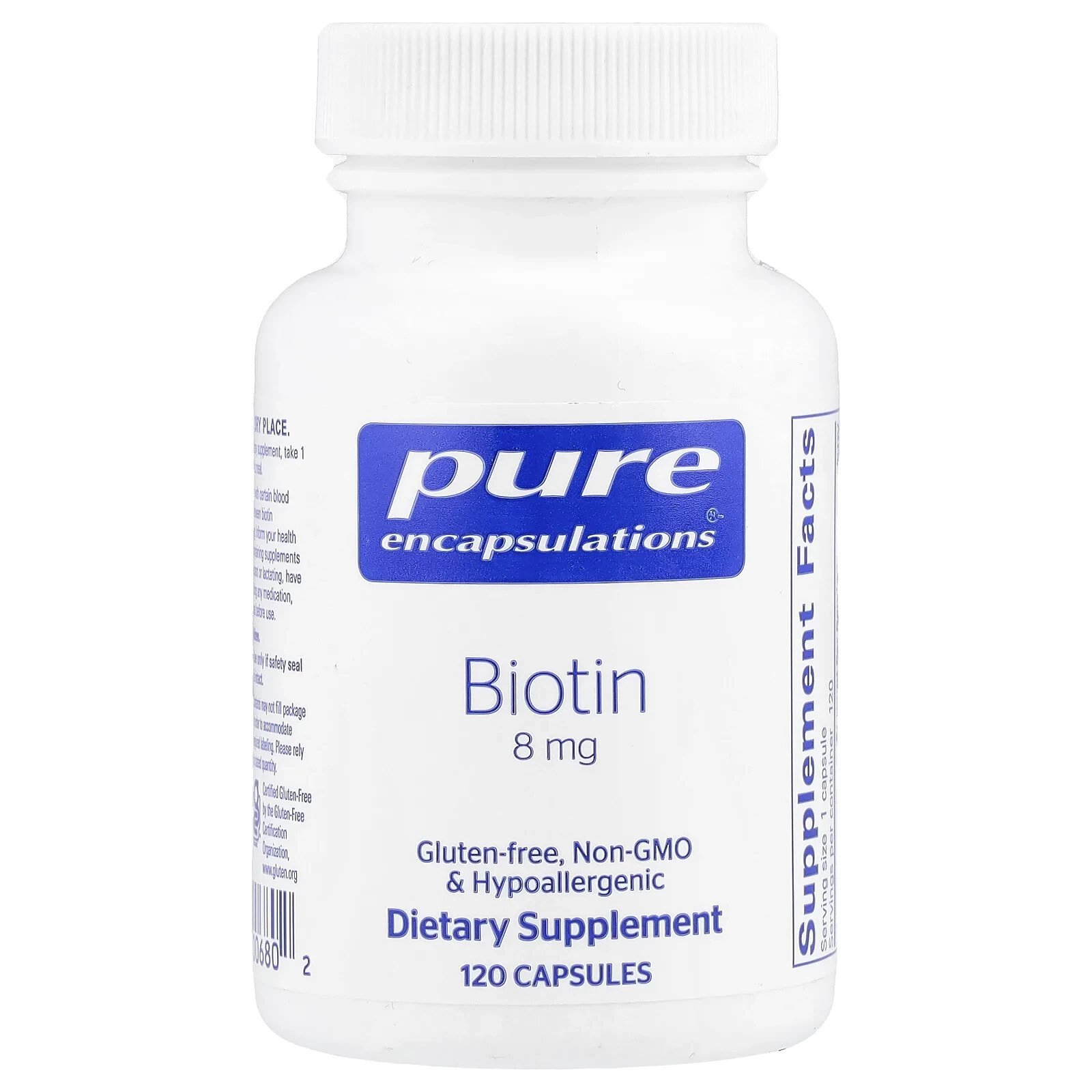 Biotin, 8 mg, 120 Capsules