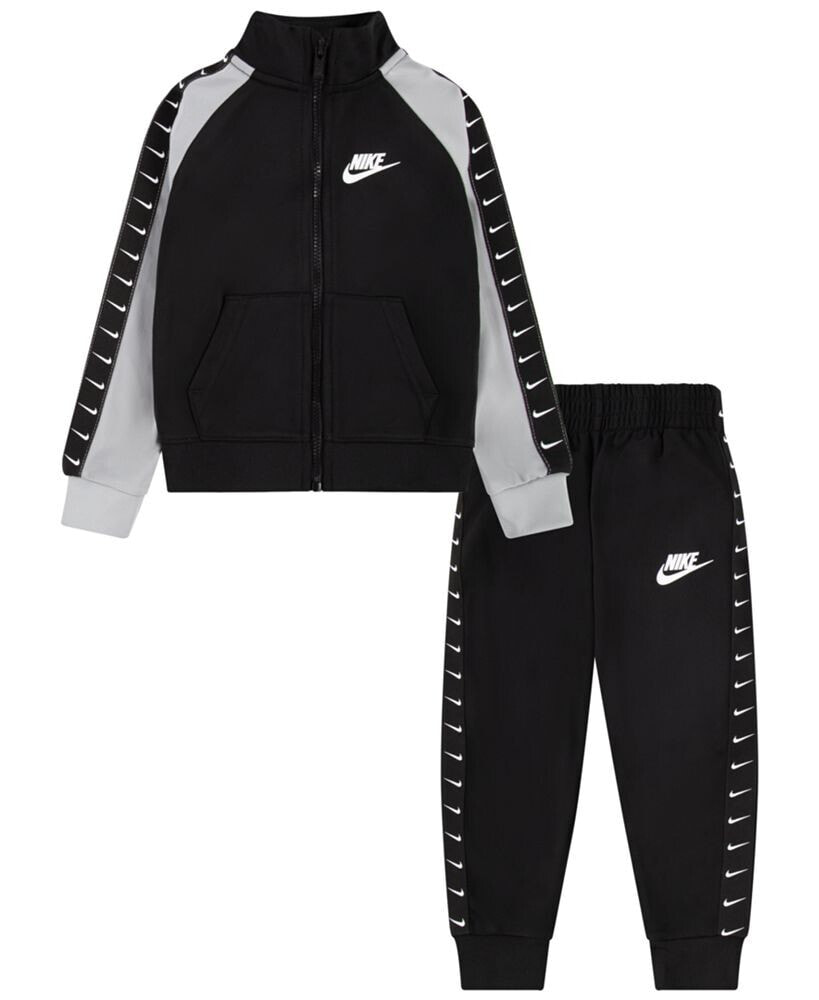 Nike Little Girls Home Swoosh Track Jacket and Leggings, 2 Piece Set