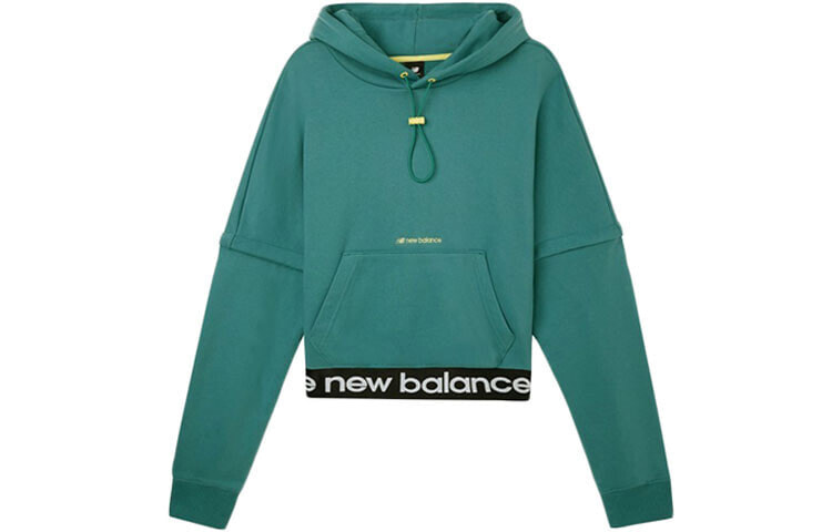 New Balance 休闲时尚百搭卫衣 女款 绿色 / Трендовая толстовка New Balance AWT03362-SEL