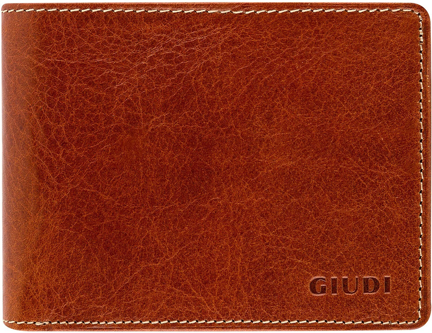 Мужское портмоне кожаное горизонтальное коричневое без застежки Giudi Italian Mens Leather Wallet  Perfect Luxury Gift for Men  Made in Italy