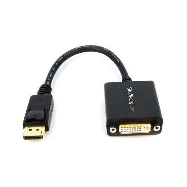 StarTech.com DP2DVI2 видео кабель адаптер 0,152 m DisplayPort DVI-I Черный