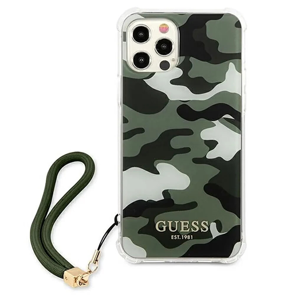 GUESS Guhcp12Mksarka iPhone 12 Pro 6.1 khaki Camo Collection phone case