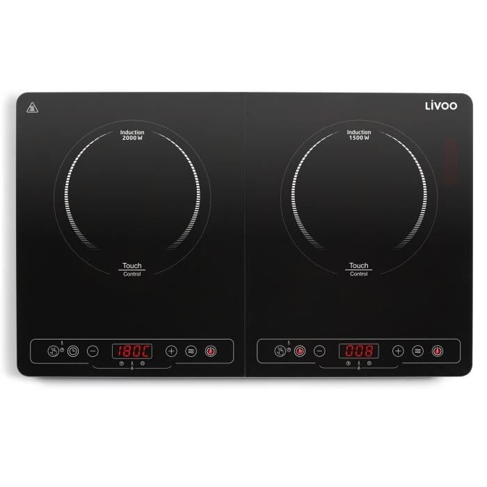 LIVOO DOC236 двойная индукционная плита - 22 см - от 60 до 240 - черный