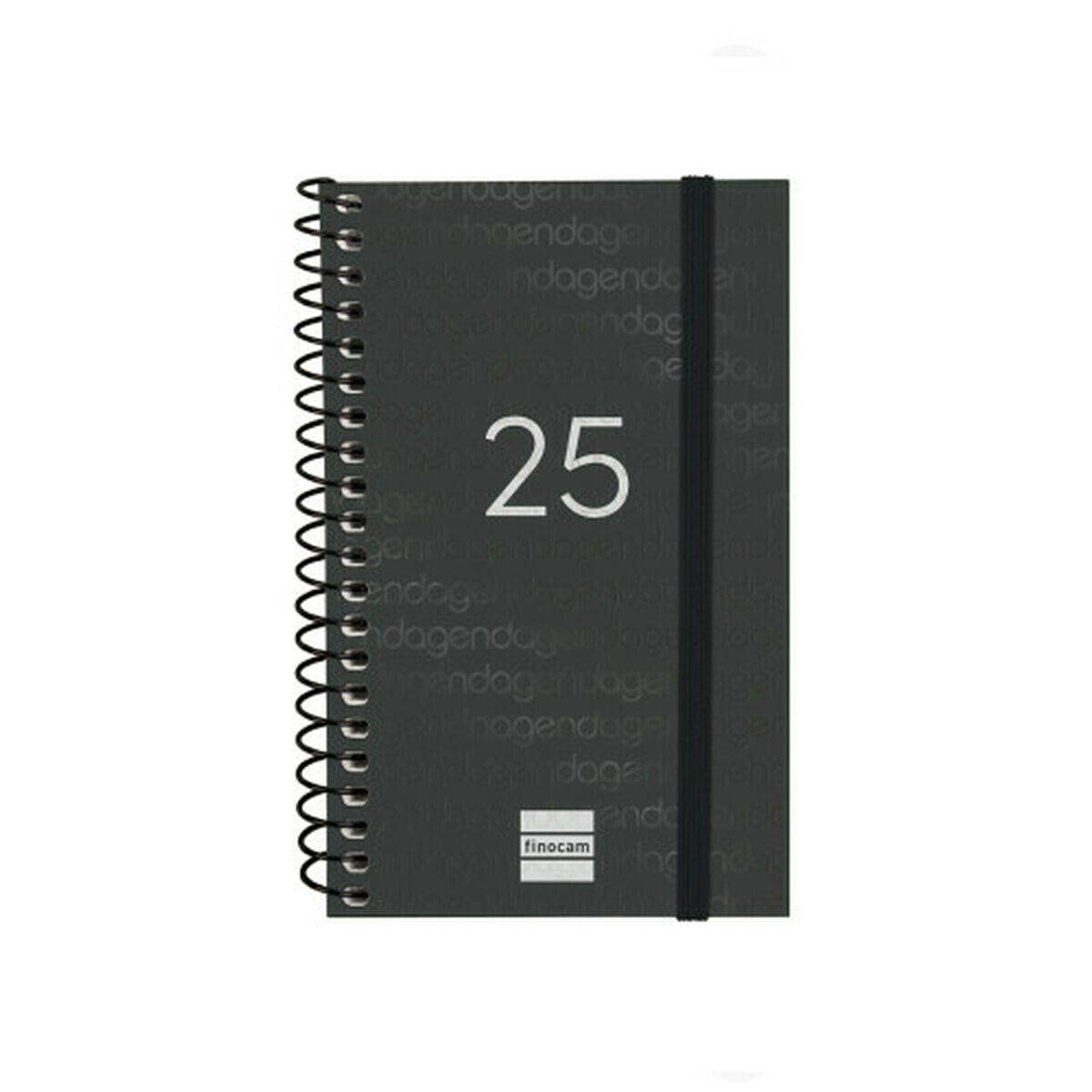 Diary Finocam YEAR Black Mini 7,9 x 12,7 cm 2025