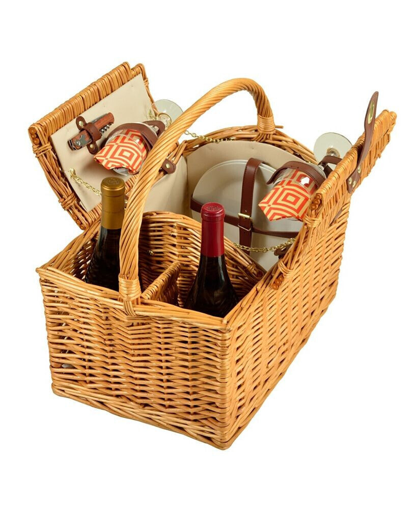 Vineyard Willow Wine, Picnic Basket with service for 2