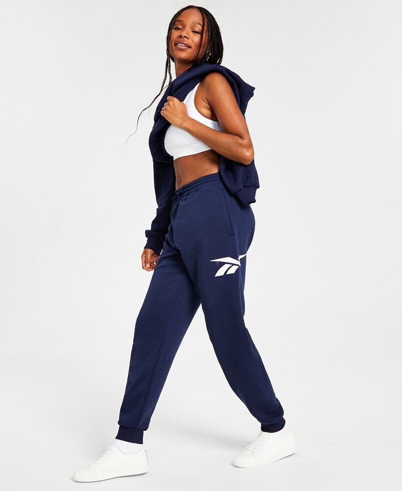 Reebok women's Fleece Vector Jogger Pants, A Macy's Exclusive