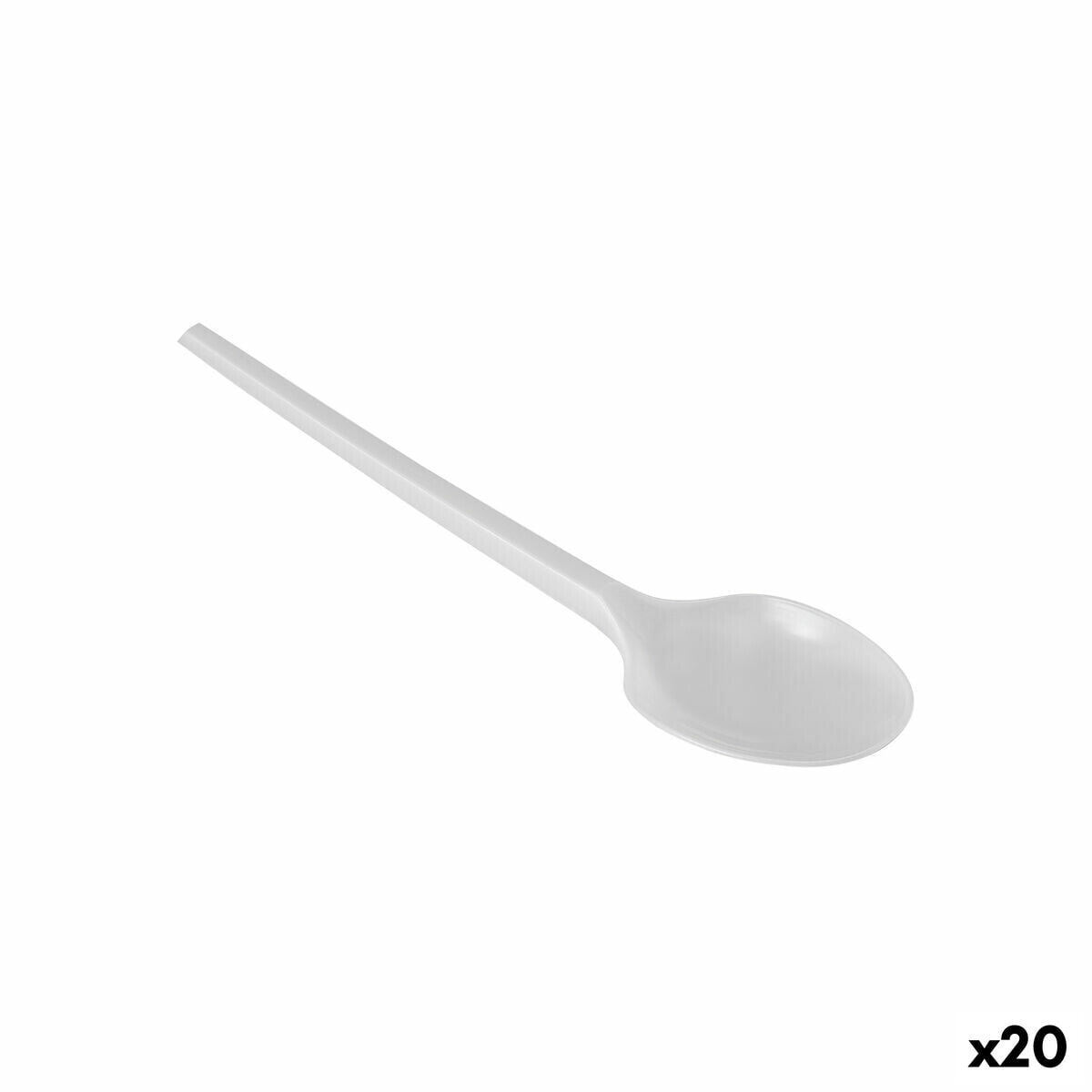 Набор ложек Algon Многоразовая Белый 20 штук 12,5 cm