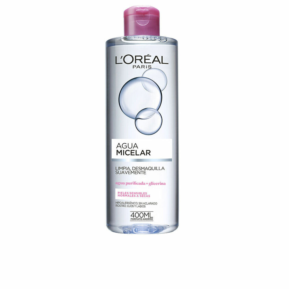 Мицеллярная вода для снятия макияжа L'Oreal Make Up Agua Micelar Suave Чувствительная кожа 400 ml
