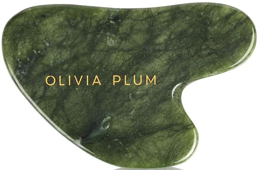 Massageplatte grün - Olivia Plum Contour Gua Sha