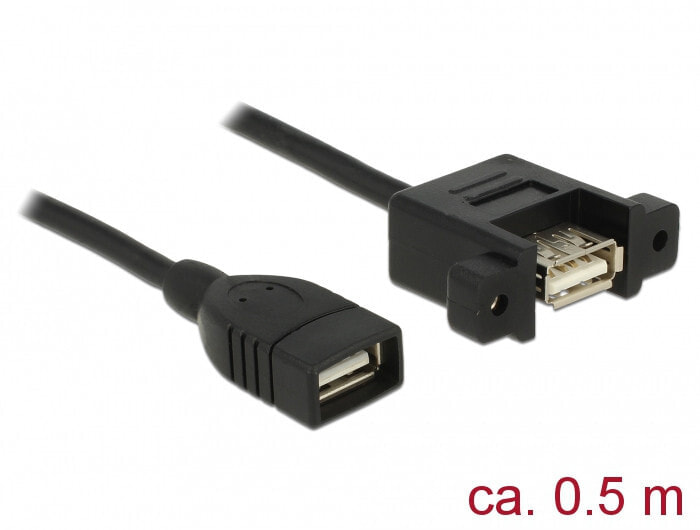 DeLOCK 85459 USB кабель 0,5 m 2.0 USB A Черный