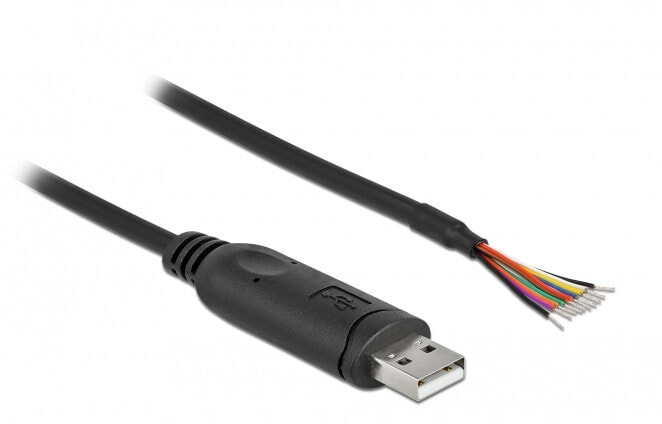 DeLOCK 90415 кабель последовательной связи Черный 0,5 m USB 2.0 RS-232