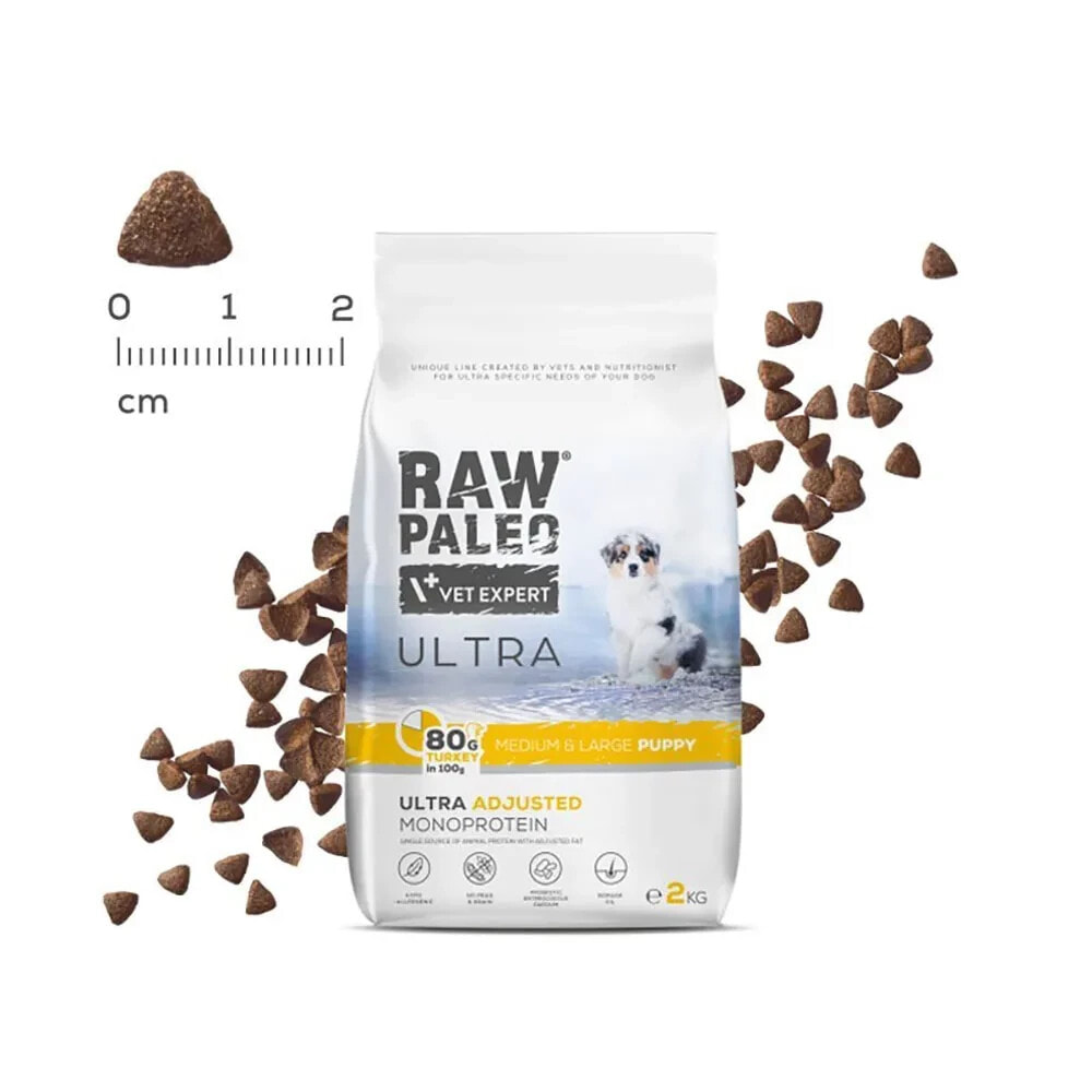 RAW PALEO Ultra medium & large turkey dog food 2kg