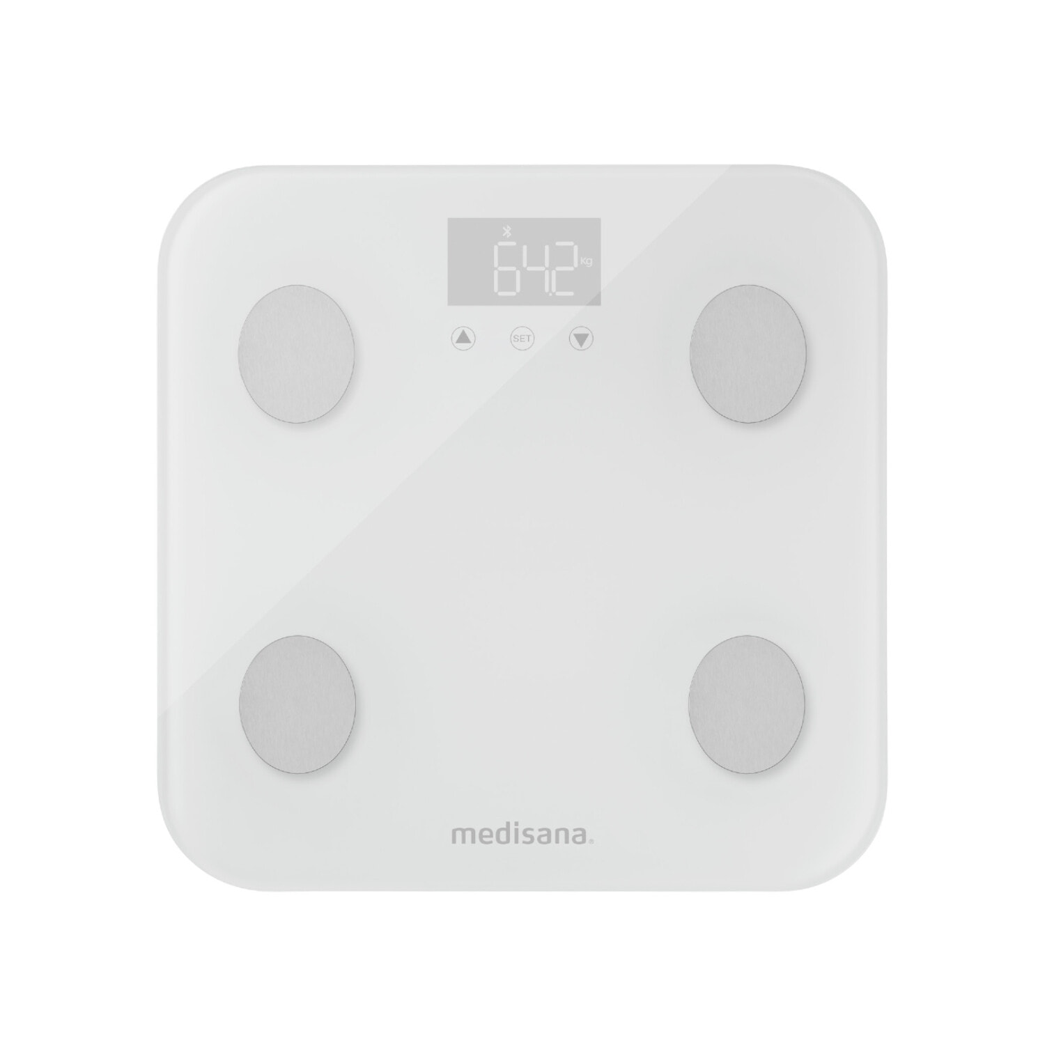 Напольные весы Medisana GmbH Medisana BS 600 connect, Electronic personal scale, White, kg, lb, ST, Square, 8 user(s), AAA
