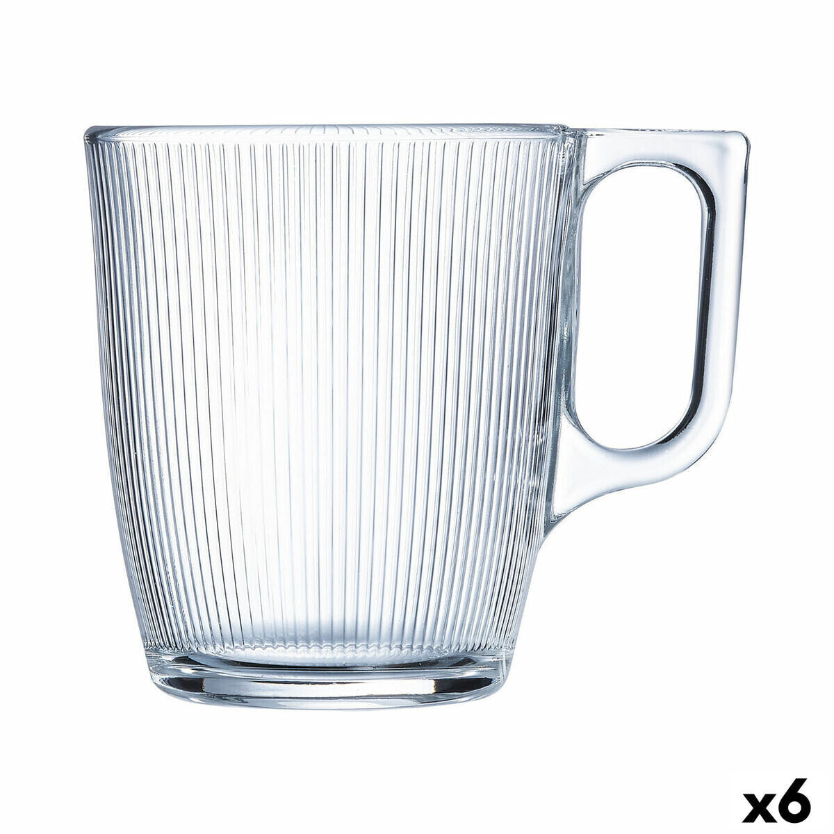 Чашка Luminarc Stripy Завтрак Прозрачный Cтекло (250 ml) (6 штук)