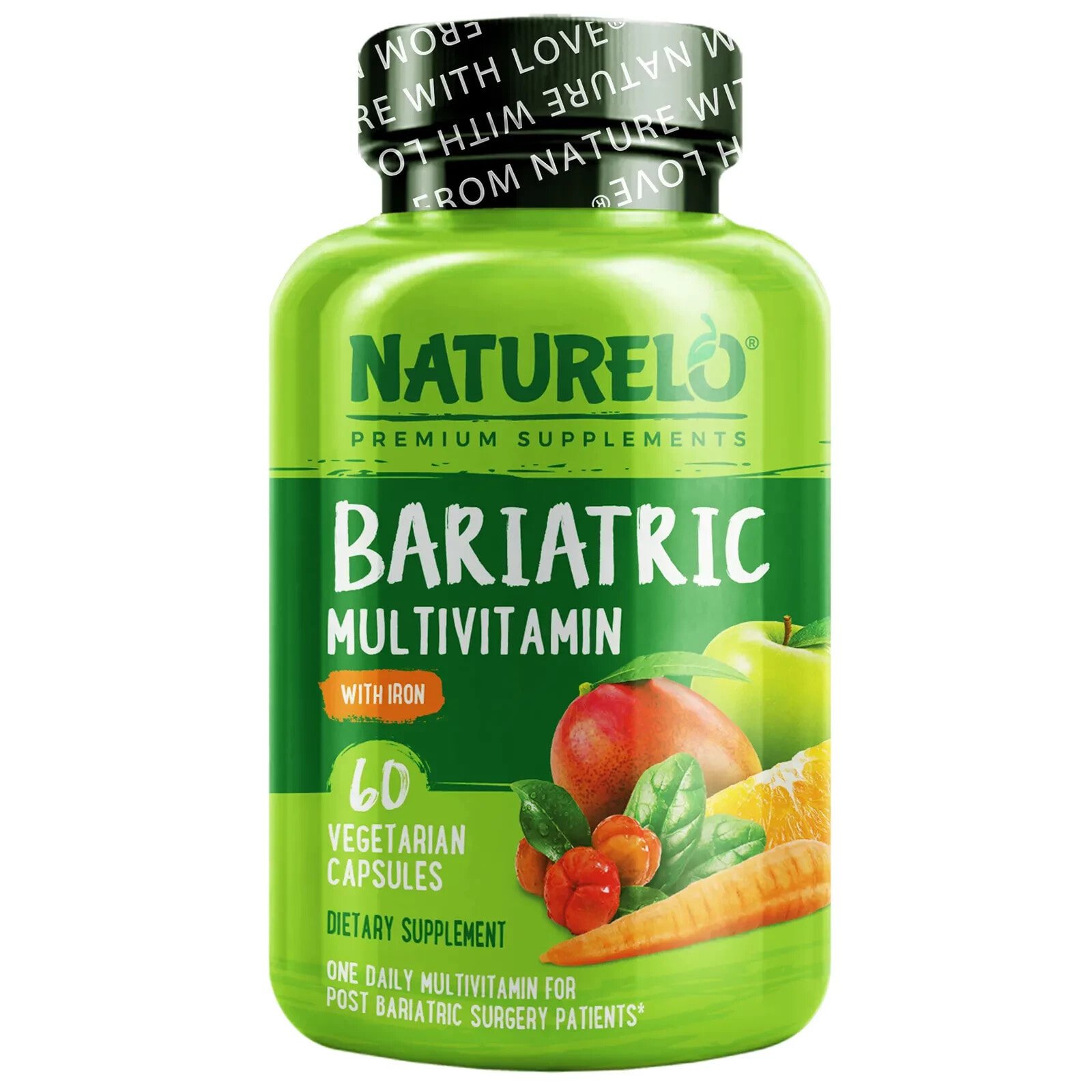 НАТУРЕЛО, бариатрические мультивитамины с железом, 60 вегетарианских капсул