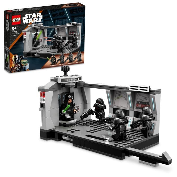 LEGO 75324 Star Wars The Dark Troopers Attack, mandalorianisches Spielzeug zum Bauen mit Minifigur Luke Skywalker und seinem Lichtschwert