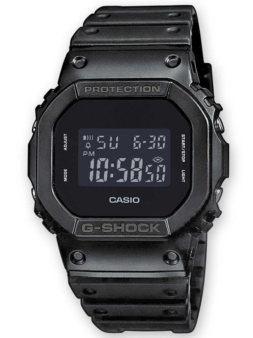 Мужские наручные часы с черным браслетом Casio DW-5600BB-1ER G-Shock 43mm 20ATM